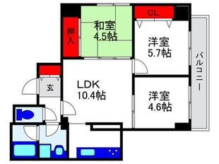 ラ・セーヌ蛍池の物件間取画像